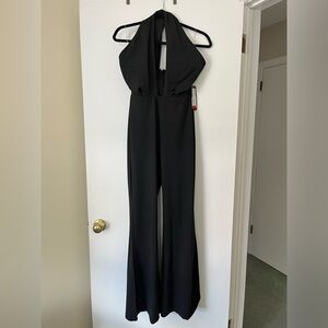 Bebe Black Halter Jumpsuit New with Tags
